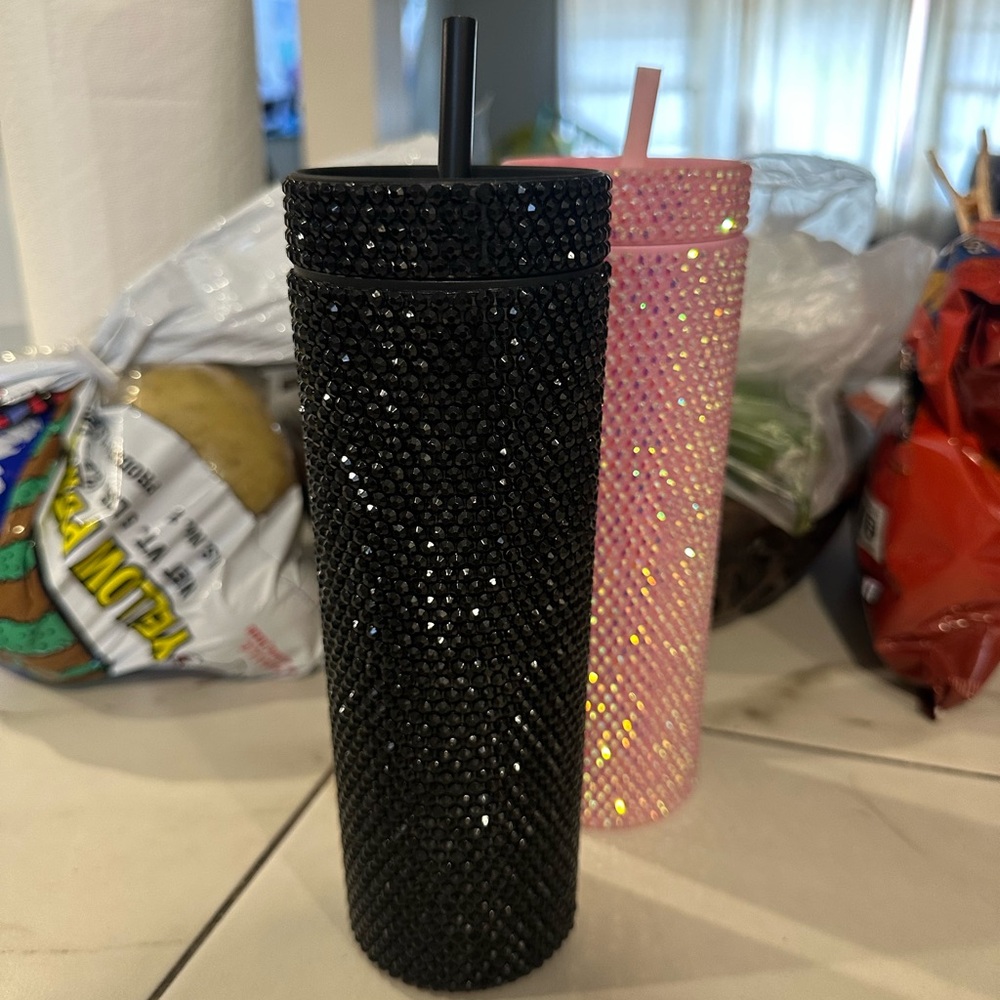 Black Rhinestone Tumbler